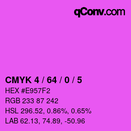 Code couleur: CMYK 4 / 64 / 0 / 5 | qconv.com