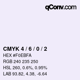 Color code: CMYK 4 / 6 / 0 / 2 | qconv.com