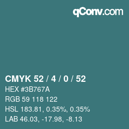 Color code: CMYK 52 / 4 / 0 / 52 | qconv.com