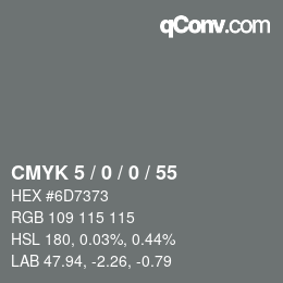 Color code: CMYK 5 / 0 / 0 / 55 | qconv.com