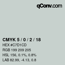 Código de color: CMYK 5 / 0 / 2 / 18 | qconv.com