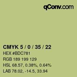 カラーコード: CMYK 5 / 0 / 35 / 22 | qconv.com