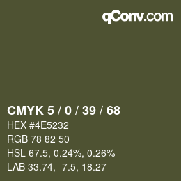 Color code: CMYK 5 / 0 / 39 / 68 | qconv.com