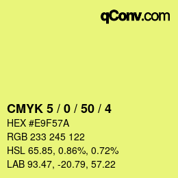 Color code: CMYK 5 / 0 / 50 / 4 | qconv.com