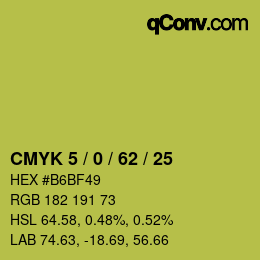 Código de color: CMYK 5 / 0 / 62 / 25 | qconv.com