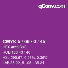 Color code: CMYK 5 / 69 / 0 / 45 | qconv.com