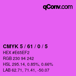 Code couleur: CMYK 5 / 61 / 0 / 5 | qconv.com