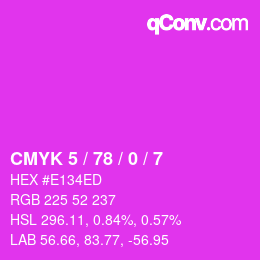 Color code: CMYK 5 / 78 / 0 / 7 | qconv.com