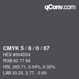 Color code: CMYK 5 / 8 / 0 / 67 | qconv.com