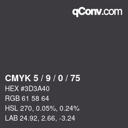 Código de color: CMYK 5 / 9 / 0 / 75 | qconv.com