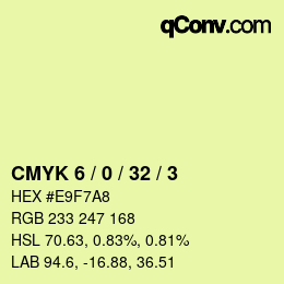 Código de color: CMYK 6 / 0 / 32 / 3 | qconv.com