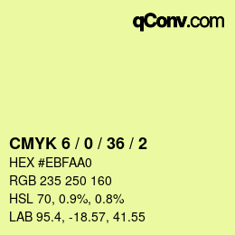 Código de color: CMYK 6 / 0 / 36 / 2 | qconv.com