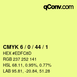 Color code: CMYK 6 / 0 / 44 / 1 | qconv.com