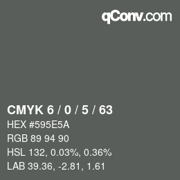 Color code: CMYK 6 / 0 / 5 / 63 | qconv.com