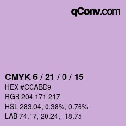 Code couleur: CMYK 6 / 21 / 0 / 15 | qconv.com