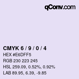 Color code: CMYK 6 / 9 / 0 / 4 | qconv.com