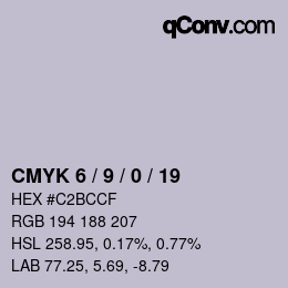 Color code: CMYK 6 / 9 / 0 / 19 | qconv.com