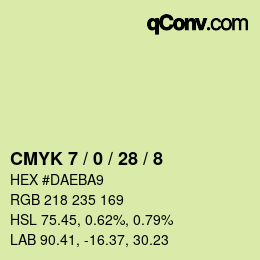 Color code: CMYK 7 / 0 / 28 / 8 | qconv.com