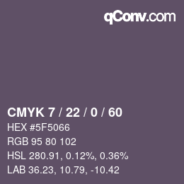 Code couleur: CMYK 7 / 22 / 0 / 60 | qconv.com