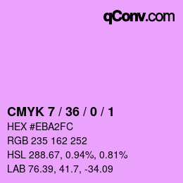 Code couleur: CMYK 7 / 36 / 0 / 1 | qconv.com