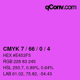 Color code: CMYK 7 / 66 / 0 / 4 | qconv.com