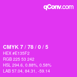 Color code: CMYK 7 / 78 / 0 / 5 | qconv.com