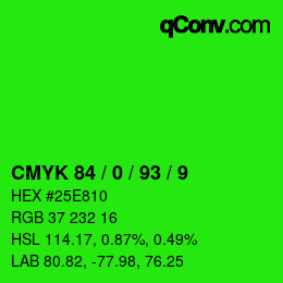 Color code: CMYK 84 / 0 / 93 / 9 | qconv.com