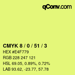 Código de color: CMYK 8 / 0 / 51 / 3 | qconv.com