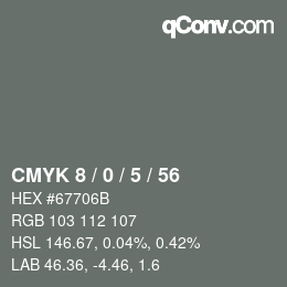 Color code: CMYK 8 / 0 / 5 / 56 | qconv.com