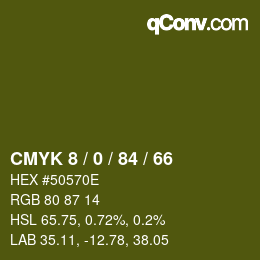 Color code: CMYK 8 / 0 / 84 / 66 | qconv.com