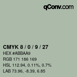 Color code: CMYK 8 / 0 / 9 / 27 | qconv.com