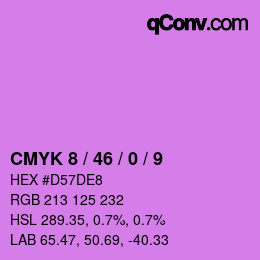 カラーコード: CMYK 8 / 46 / 0 / 9 | qconv.com