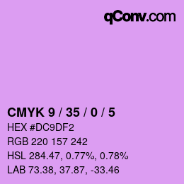 カラーコード: CMYK 9 / 35 / 0 / 5 | qconv.com