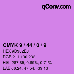 Color code: CMYK 9 / 44 / 0 / 9 | qconv.com