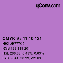 Código de color: CMYK 9 / 41 / 0 / 21 | qconv.com