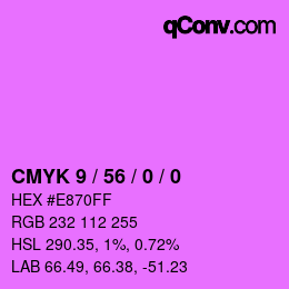 Código de color: CMYK 9 / 56 / 0 / 0 | qconv.com