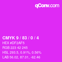 Código de color: CMYK 9 / 83 / 0 / 4 | qconv.com