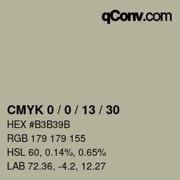 カラーコード: CMYK 0 / 0 / 13 / 30 | qconv.com