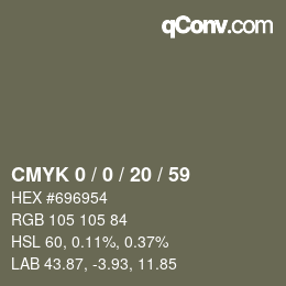 Color code: CMYK 0 / 0 / 20 / 59 | qconv.com