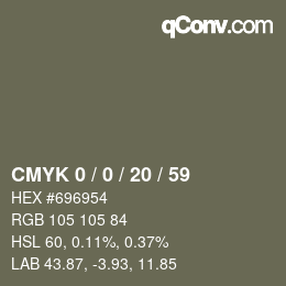 Color code: CMYK 0 / 0 / 20 / 59 | qconv.com