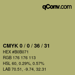 Código de color: CMYK 0 / 0 / 36 / 31 | qconv.com