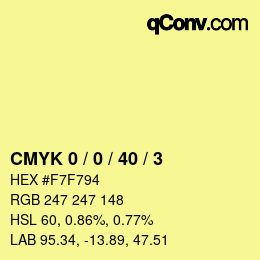 Código de color: CMYK 0 / 0 / 40 / 3 | qconv.com