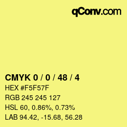 Color code: CMYK 0 / 0 / 48 / 4 | qconv.com