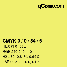 Código de color: CMYK 0 / 0 / 54 / 6 | qconv.com