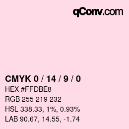 Color code: CMYK 0 / 14 / 9 / 0 | qconv.com