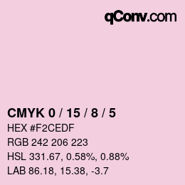 Código de color: CMYK 0 / 15 / 8 / 5 | qconv.com