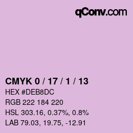 Code couleur: CMYK 0 / 17 / 1 / 13 | qconv.com