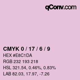 Code couleur: CMYK 0 / 17 / 6 / 9 | qconv.com