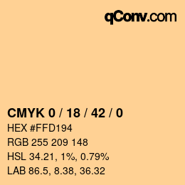 Código de color: CMYK 0 / 18 / 42 / 0 | qconv.com