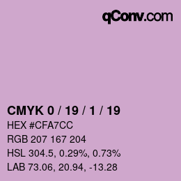 Code couleur: CMYK 0 / 19 / 1 / 19 | qconv.com